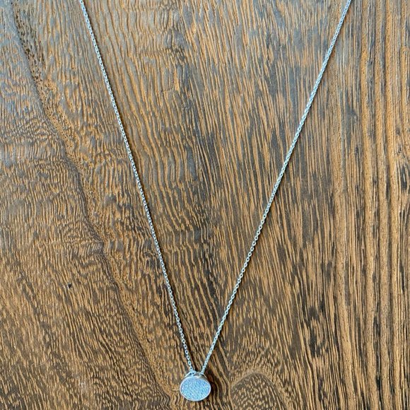 nOir Silver Necklace with Pave Charm - Picture 3 of 8